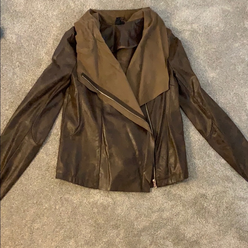 Brown pleather jacket